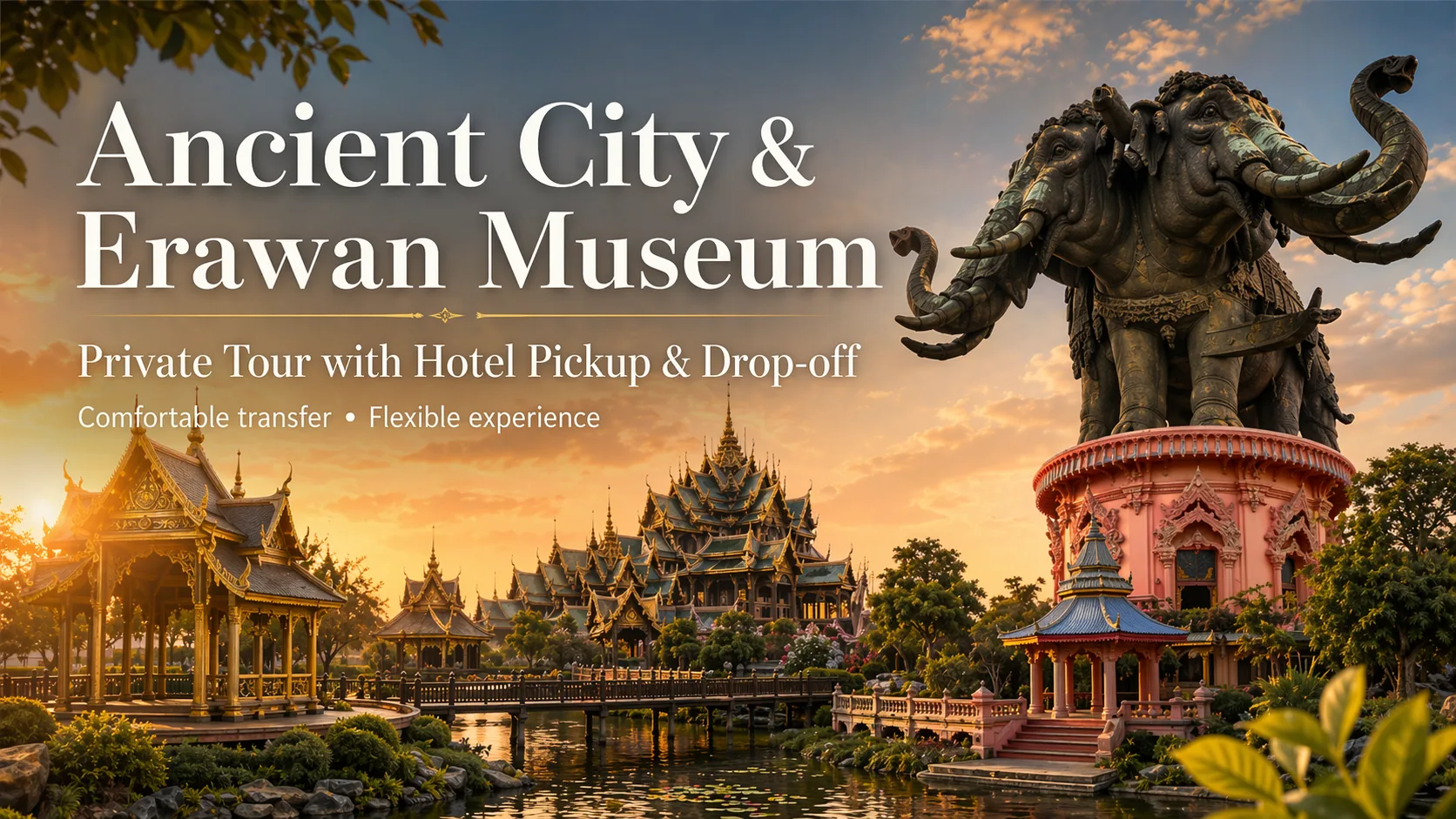 Bangkok Ancient City and Erawan Museum 4 Days 3 Nights Private Tour